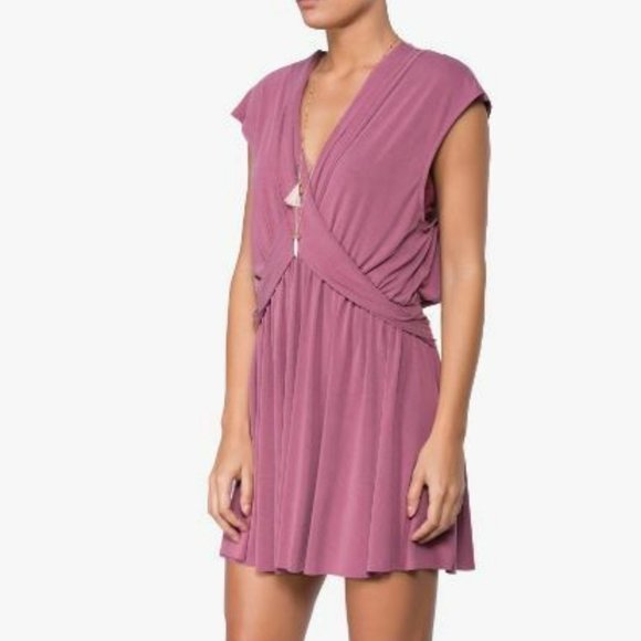 Free People Mauve Pink V-Neck Dress - Picture 2 of 10